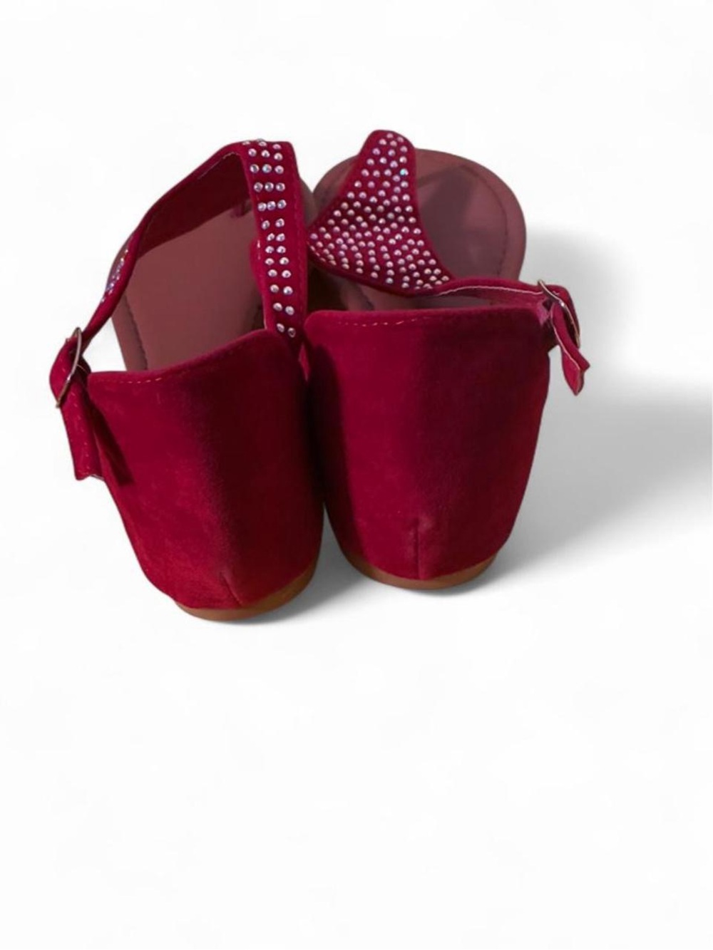 TOP Moda Red Rhinestone T‑Strap Sandals - Picture 4 of 6